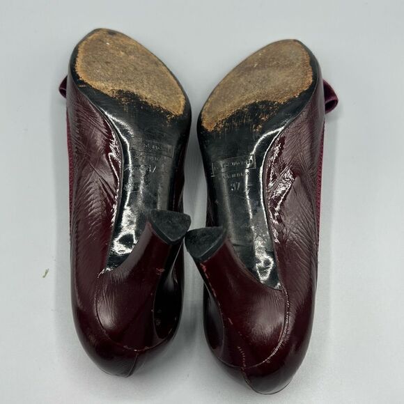 Marc Jacobs Leather Velvet Bow Heels - Picture 6 of 8